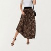 Anna-Kaci Women’s Leopard Print Midi Skirt with Flowing Pleated Texture and Comfortable Stretch Waistband for Effortless Movement - 2 of 4