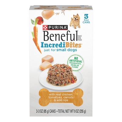 Beneful IncrediBites Wet Dog Food for Small Dogs - 3oz/3pk