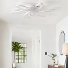 Modern White LED Ceiling Light Fixture, Flush Mount Wave Design Chandelier for Living Room Bedroom - 3 of 4