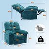 Oversized Manual Recliner Chair with Hidden Footrest, Upholstery Swivel 150° Recliner Ergonomic Design - 2 of 4
