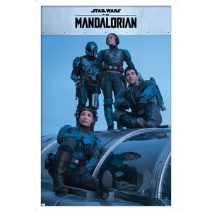 Trends International Star Wars: The Mandalorian Season 2 - Mandalorian Group Framed Wall Poster Prints - 1 of 4