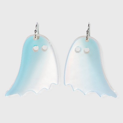 Ghost Drop Earrings - White