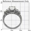Slickblue Round Clear CZ Engagement Ring for Women - 8mm Synthetic Stone, Pave, Stainless Steel, Size 5-10 - 2 of 4