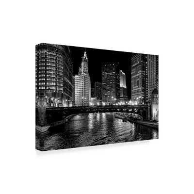 Trademark Fine Art -Jeff Lewis 'Chicago River' Canvas Art