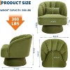 Modern Swivel Barrel Accent Chair, 360° Upholstered Armchair with Striped Backrest & Plush Padding(Set of 2) - 3 of 4