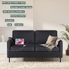 72“ 3-Seater Sectional Sofa with USB Ports, Mid-Century Modern Couch for Small Spaces, Living Room, Bedroom, Apartment – Dark Grey - 3 of 4
