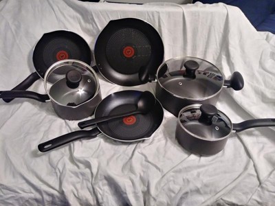 T-fal Initiatives Nonstick Cookware 10pc Set - Black : Target