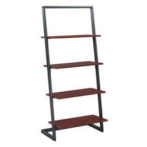 57" Graystone 4 Tier Ladder Bookcase/shelf Cherry/Black - Breighton Home