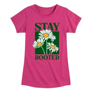 Girls' - Instant Message - Daisies Stay Rooted Fitted Short Sleeve Graphic T-Shirt - 1 of 4