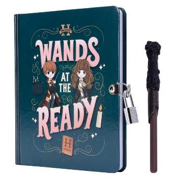 Harry Potter: Wands at the Ready Lock & Key Diary - by  Insights (Hardcover)