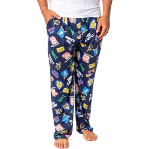 Ted Lasso Mens' TV Series Show Symbols Believe Lounge Sleep Pajama Pants Blue - 1 of 4