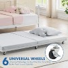 Metal Daybed with Trundle Bed, Twin Size Day Bed with Headboard and Heavy Duty Steel Slats Support, Mattress Foundation Platform Sofa Bed - 4 of 4