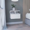 Depot E-Shop Floating Nightstand 12"H, Wall Mounted with Single Drawer and 2-Tier Shelf - 2 of 4