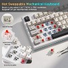 YUNZII YZ75 75% Hot Swappable Gaming Mechanical Keyboard, RGB Backlights for Linux/Win/Mac(Gateron G Pro Red, White) - 3 of 4