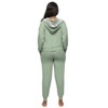 Felina - Aria 2-Piece Zip-Up Top & Jogger Lounge Set - French Terry with Velvet Trim Loungewear - 3 of 3