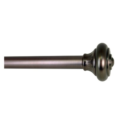 Versailles Lexington Royale Steel Heavy Duty Curtain Rod Set for Windows Antique Bronze/Brown