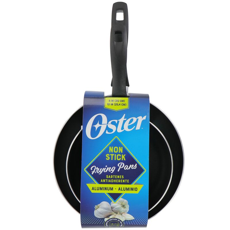 Oster Clairborne 2 Piece Nonstick Aluminum Frying Pan Set in Charcoal Grey, 3 of 9