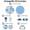 Big Dot of Happiness Light Blue Graduation Party Paper Charger and Table Decorations - Chargerific Kit - Place Setting for 8 - 3 of 4
