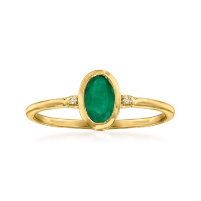 Pure Collection by Ross-Simons 0.50 Carat Emerald Ring in 14kt Yellow Gold