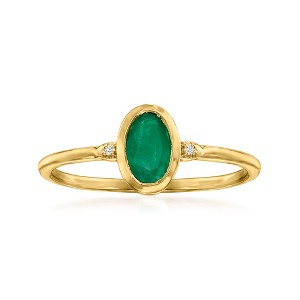 Pure Collection by Ross-Simons 0.50 Carat Emerald Ring in 14kt Yellow Gold - 1 of 4