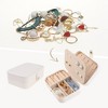 Unique Bargains Travel Portable PU Leather Jewelry Box for Women's Gifts for Earring Necklace - 2 of 4