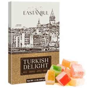 Eastanbul Turkish Delight Candy, 4 Mediterranean Flavors, Lokum, 21.2oz - 1 of 4