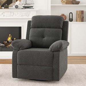 GlasFlength Accent Recliner Chairs, Wide Recliner, Adjustable Single Recliner Chair, for Living Room, Bedroom, Apartment, Gray, 32.2"*34.2"*39.3" - 1 of 4