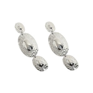 SOHI Women's Metallic Silver Party Drop Earrings - 1 of 4