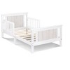 PAGED Toddler Bed Wooden Baby Bed Frame with Reversible Panel and 4 Side Guardrails for Bedroom - 3 of 4