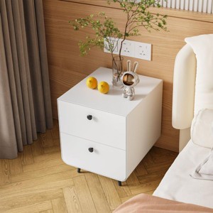 Streamdale Nightstand Cabinet with 2 Drawers & Circular Handle - 1 of 4