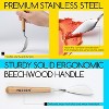 MEEDEN 5 Pieces Painting Knives, Stainless Steel Spatula Palette Knives Oil Paint Metal Pallet Knife with Wood Handle Art Tools - 3 of 4