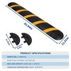 6 ft Speed Bumps Wite End for Road,Heavy-Duty 25,000 LBS Capacity Traffic Rubber Speed Humps with 2 Channel Floor Cord Cover for Asphalt Concrete - 2 of 4