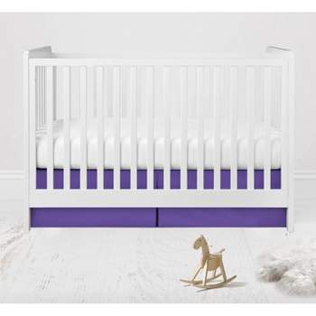 Bacati - Solid Purple crib skirt