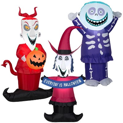Nightmare Before Christmas Combo Pack Airbown Halloween Lock Shock and Barrel Disney , 4 ft Tall