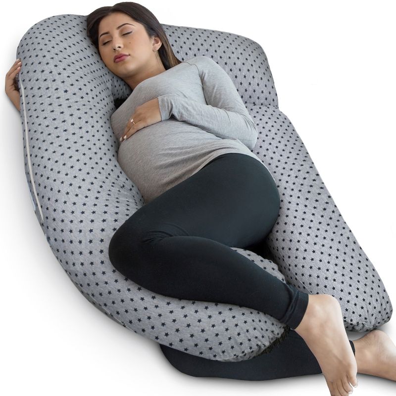 PharMeDoc Pregnancy Pillow, U-Shape Full Body Maternity Pillow, Jersey Cotton Cover, 3 of 6