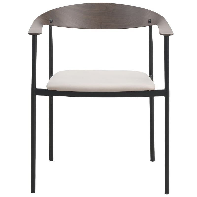 LeisureMod Kora Modern Dining Chair in Upholstered Faux Leather with Steel Legs & Frame, 4 of 15