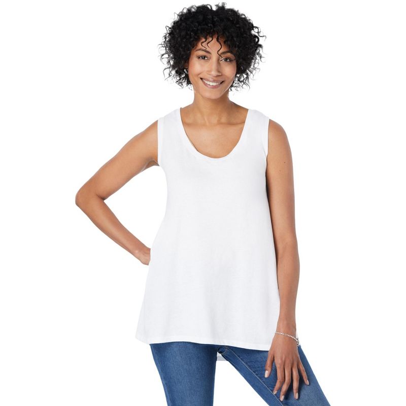 Woman Within Women's Plus Size High-Low Tank, 1 of 3