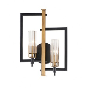 Maxim Lighting Flambeau 2 - Light Wall Light in  Black/Antique Brass - 1 of 1
