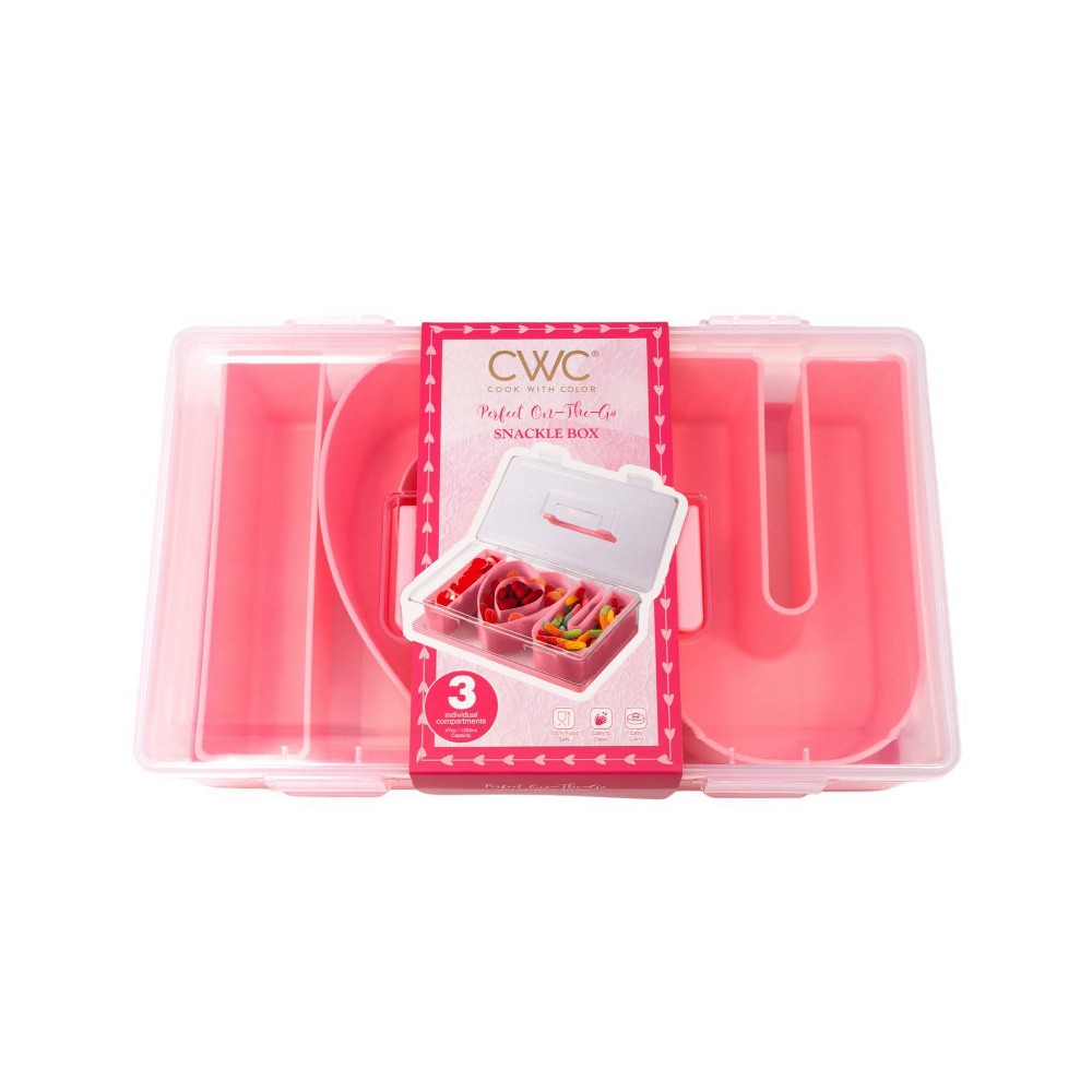 Cook With Color Valentine I HEART U Snack Box Pink