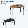 Versatile 44" Extendable Table Set, 3-Piece Convertible Kitchen/Dining Room Furniture, Compact Design for Small Spaces, Easy to Assemble - 2 of 4