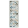 Vintage Trellis Area Rug Traditional Floral Washable Rugs for Living Room Bedroom Low Pile Non-Slip Floor Carpet - 3 of 4