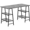 PAGED 47" L Computer Desk, Simple Modern Home Office Desk with 4 Shelves in 2 Different Sizes for Office, Study - 4 of 4