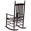 vidaXL Rocking Chair with Curved Seat Brown Poplar Wood - 4 of 4