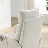 Modern Nursery Rocking Chair, Upholstered Glider Rocker with Side Pocket, Teddy Fabric Accent Armchair, Comfy Reading Chair for Living Room Bedroom - 4 of 4