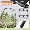 Metal Garden Arbor Arch, Wedding Arch Trellis for Ceremony, Party, lawn, Patio, Climbing Plants, Roses, and Vines - 3 of 4