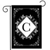 Briarwood Lane Everyday Double Sided Garden Flag 12x18 For Outdoor Black and White Monogram C Garden Flag Flags For Outside - 2 of 4