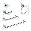 OUTSUPPLY 9 Piece Stainless Steel Bathroom Towel Rack Set, Wall Mounted Hardware with Hidden Mounting, Rustproof, Scratch-Resistant - 2 of 4