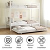 NicBex Twin Over Twin Bunk Bed with Safety Guardrail and Trundle,Metal Loft Bed with Ladder and Converts to 3 Twin Beds,Bunk Beds for Bedroom - 2 of 4