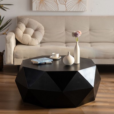 38'' Three-dimensional Coffee Table for Living Room, Embossed Pattern Design - Maison Boucle