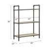 QingMoon 3-Tier Industrial-Style Bookshelf, Open Storage Rack, Display Stand with Metal Frame and Wooden Shelves for Office and Living Room - 4 of 4